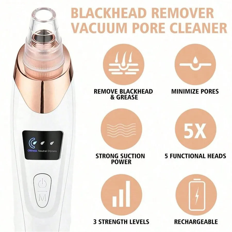 Electric Blackhead Vacuum Remover Deep Pore Cleansing Facial Skin Care Tool