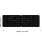 Foldable Wireless Bluetooth Keyboard Portable Mini Slim Rechargeable Keyboard for Android iOS Windows Laptop Tablet Travel Compact Keyboard