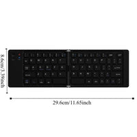 Foldable Wireless Bluetooth Keyboard Portable Mini Slim Rechargeable Keyboard for Android iOS Windows Laptop Tablet Travel Compact Keyboard