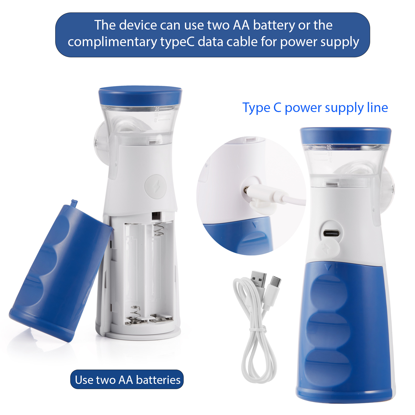 Portable Medical Mesh Nebulizer Silent Ultrasonic Steam Inhaler For Families