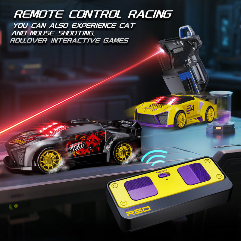 Interactive Infrared Gun Shooting RC Car With Lights Sound Effects Toy
