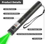 Portable USB Green Laser Pointer Rechargeable Mini Detachable Hunting Pen Device