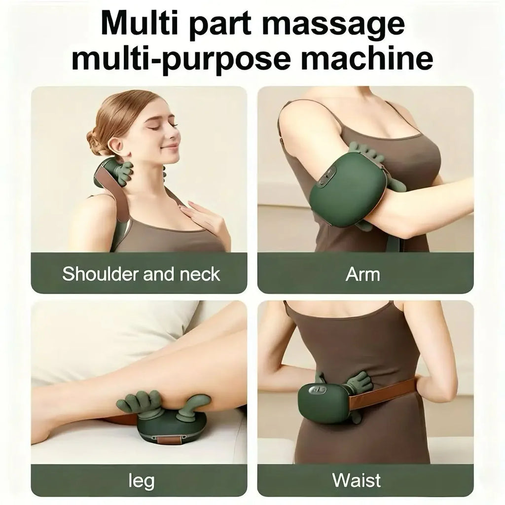 Rechargeable Neck Shoulder Massager Heat Five Finger Cervical Relaxation
