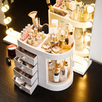 Acrylic Makeup Organizer with Drawer | Modern Skincare Storage Box