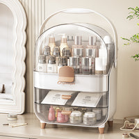 Luxury Cosmetics Storage Box High Capacity Dustproof Makeup Organizer Rack