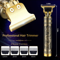 Professional T9 Hair Clipper Cordless Beard Trimmer USB Grooming