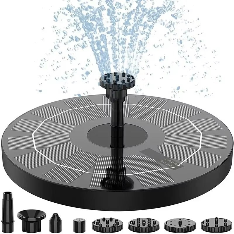 Circular Solar Fountain Pump Outdoor Swimming Pool Mini Floating Fountain