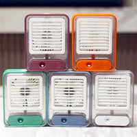 3-in-1 Desktop Mini Air Cooler USB Humidifying LED Fan