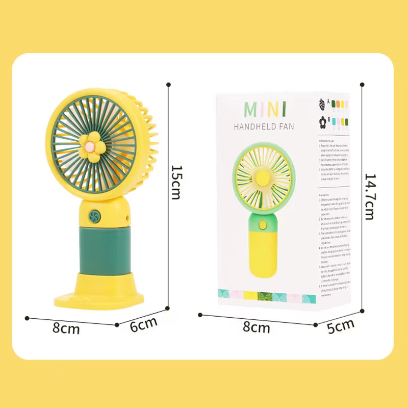 2026 Portable Mini Handheld Fan USB Rechargeable Stylish Desk