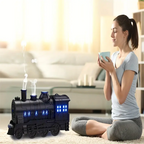 Mini Train Essential Oil Diffuser Humidifier Aromatherapy Cool Mist Light