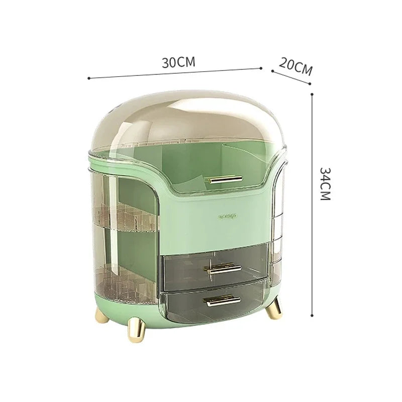 Transparent Makeup Organizer with Drawer | Large Capacity Cosmetic & Jewelry Storage