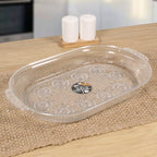 legant Oval Glass Snack Fruit Salad Dessert Serving Plate