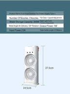 3-in-1 Dual Head Fan Air Cooler Humidifier LED Light