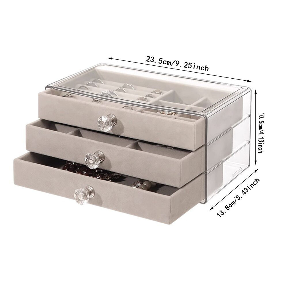 Luxury Leather Jewelry Storage Box – Large Capacity Organizer for Rings, Necklaces & Accessories | Portable Jewelry Case Pakistan