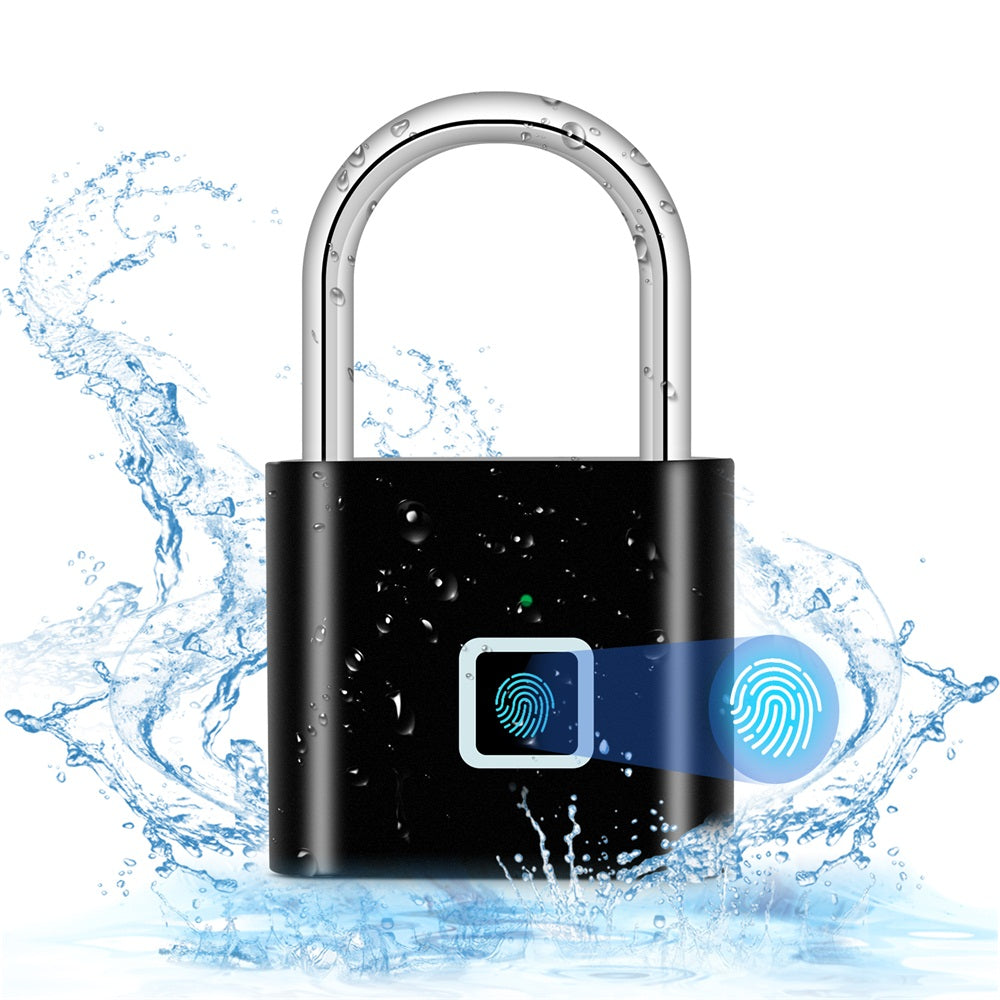 Fingerprint Smart Padlock USB Rechargeable Waterproof Anti Theft Lock