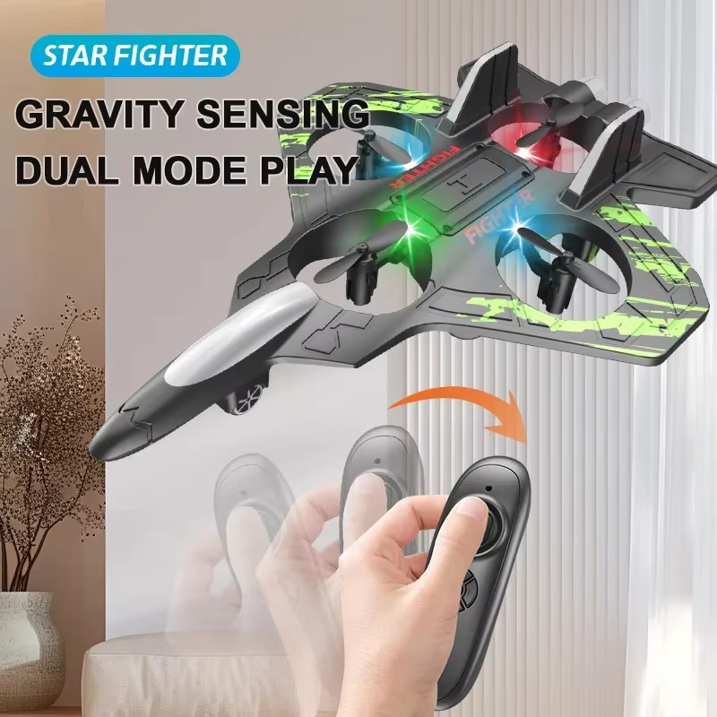 2.4G Remote Control Foam Fighter Glider Stunt LED  Aircraft Helicopter