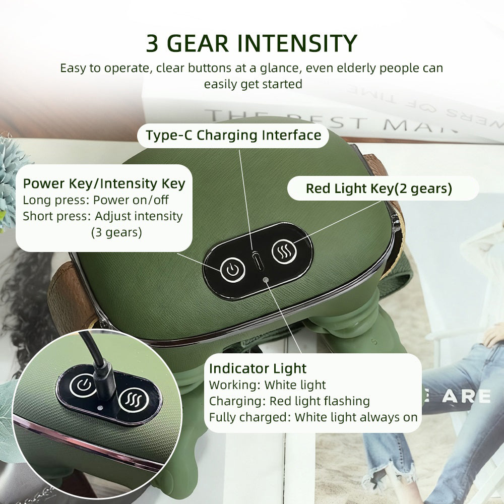Portable Electric Massage Pillow Deep Kneading Neck Shoulder Back Relaxation Device