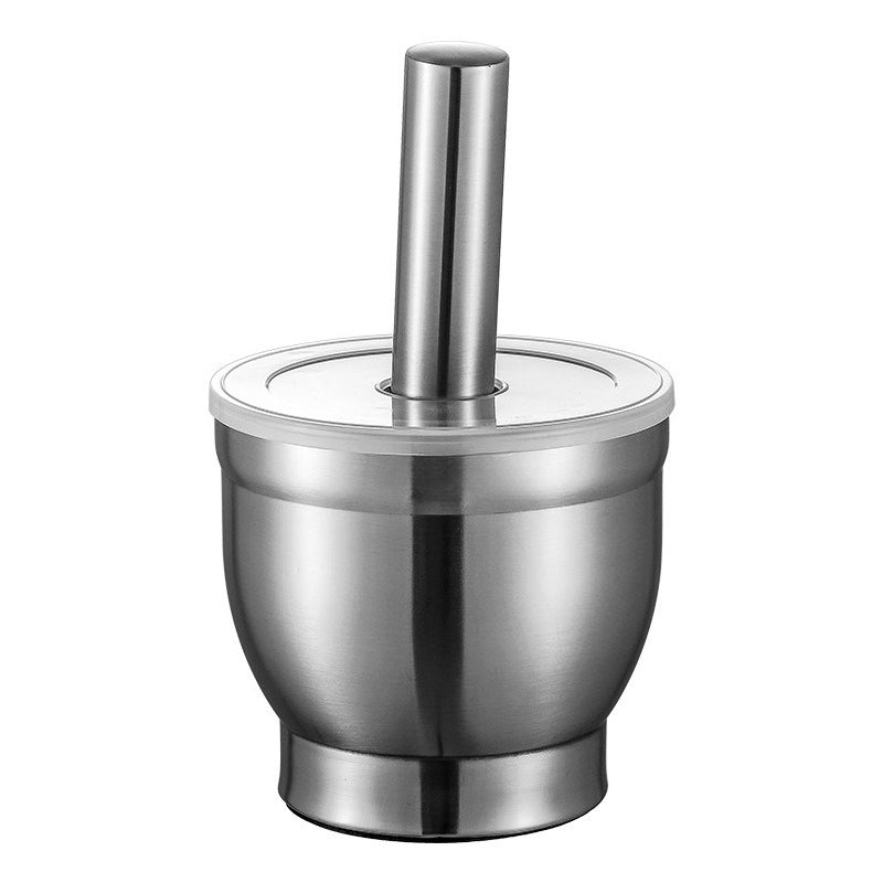 Stainless Steel Garlic Grinder Mortar Pestle Kitchen Sauce Making Tool
