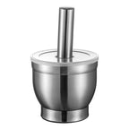 Stainless Steel Garlic Grinder Mortar Pestle Kitchen Sauce Making Tool