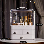 Dustproof Makeup Organizer with Drawer | Cosmetic Storage Box for Skincare