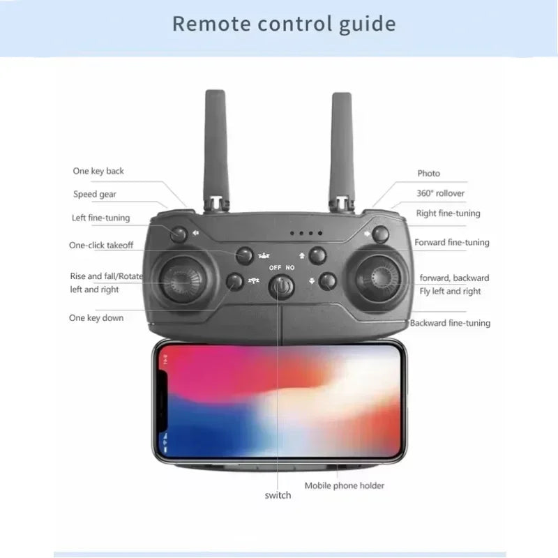 Foldable E88Pro RC Drone With Camera