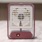 3-in-1 Desktop Mini Air Cooler USB Humidifying LED Fan
