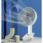 Portable Rechargeable Fan 3-Speed Handheld Clip Desk Cooling Fan