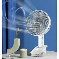 Portable Rechargeable Fan 3-Speed Handheld Clip Desk Cooling Fan