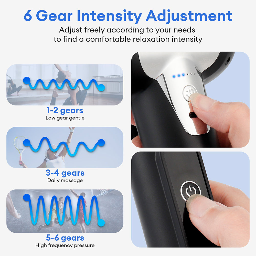 Smart Fascia Massage Gun High Frequency Vibration Deep Tissue Relaxation Device