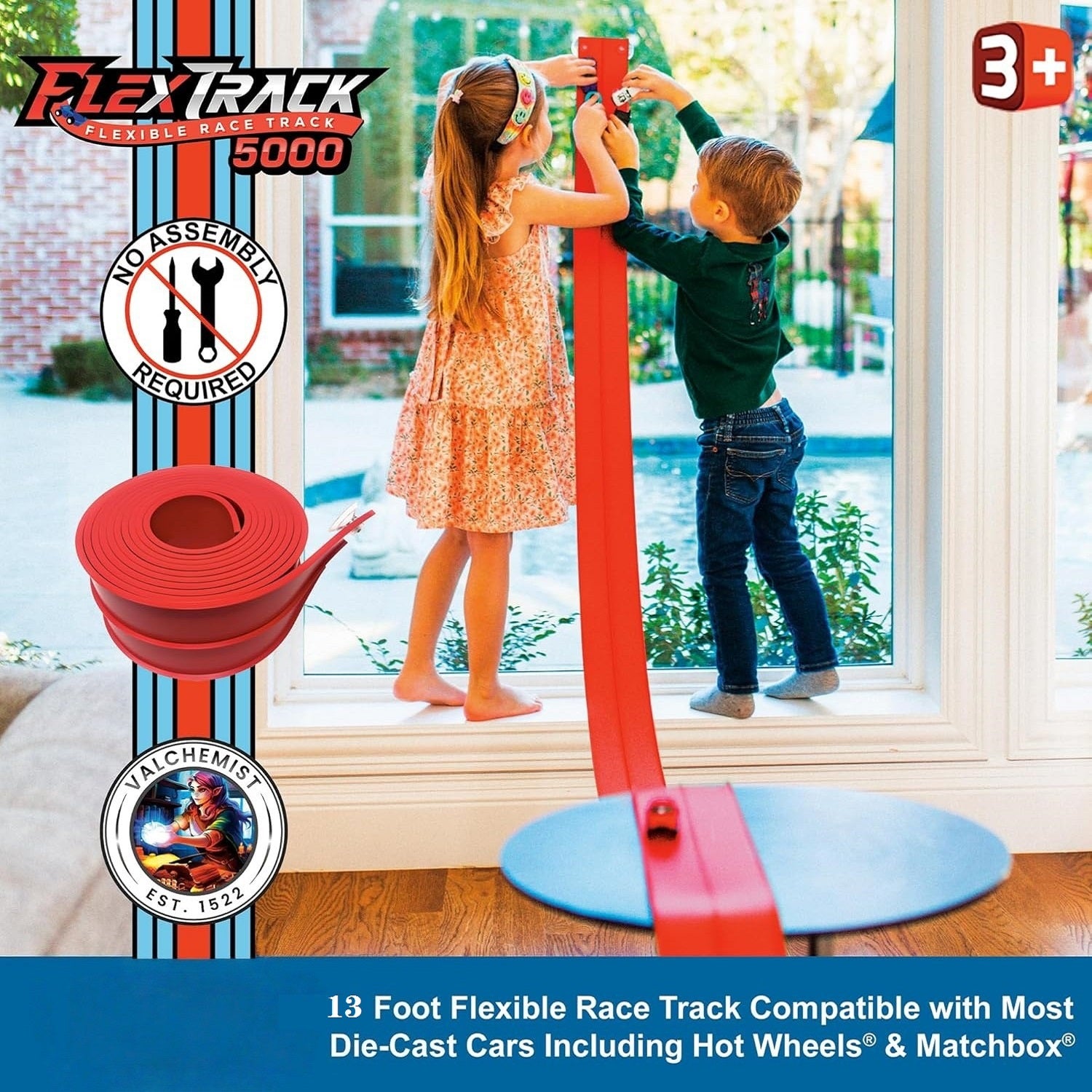 DIY Pull Back Racing Track Car Educational Assembly Toy For Kids