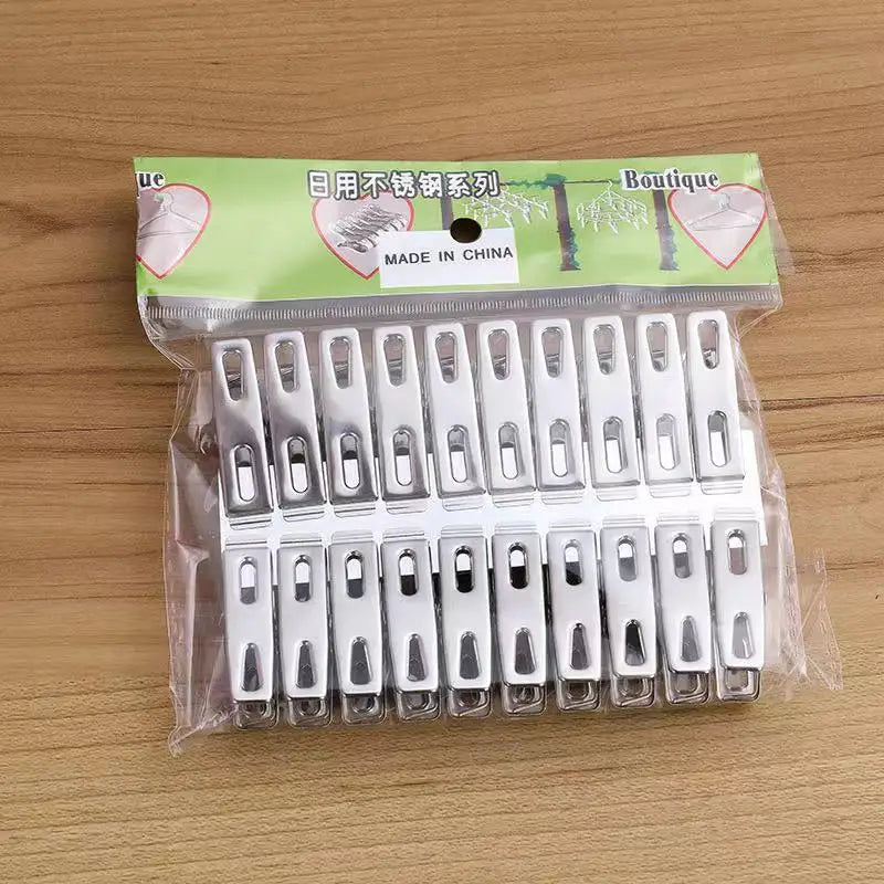 Stainless Steel Windproof Clothes Clips Heavy Duty Laundry Pegs