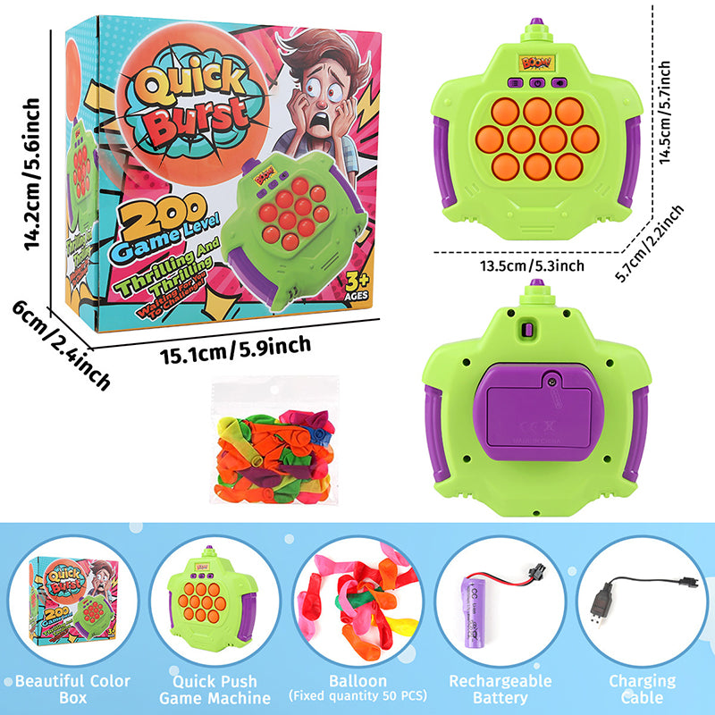 Kids Fast Push Bubble Fidget Game Stress Relief Interactive Toy Machine