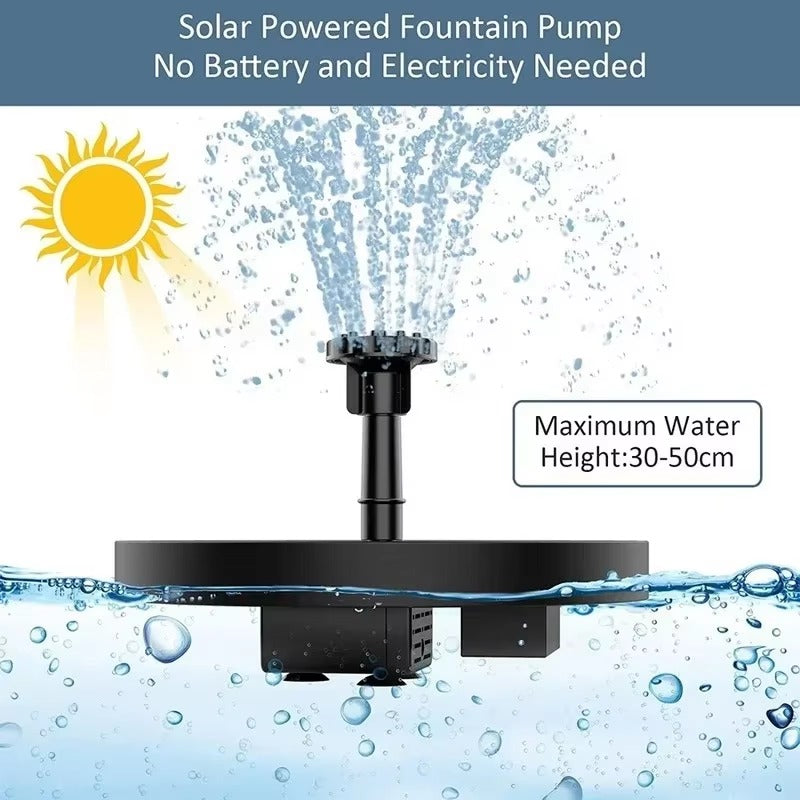 Circular Solar Fountain Pump Outdoor Swimming Pool Mini Floating Fountain