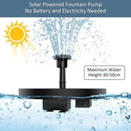 Circular Solar Fountain Pump Outdoor Swimming Pool Mini Floating Fountain
