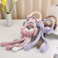 Soft Plush Rabbit Ear Muffs Warm Stylish Winter Protection