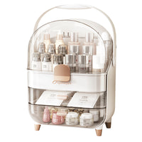 Luxury Cosmetics Storage Box High Capacity Dustproof Makeup Organizer Rack