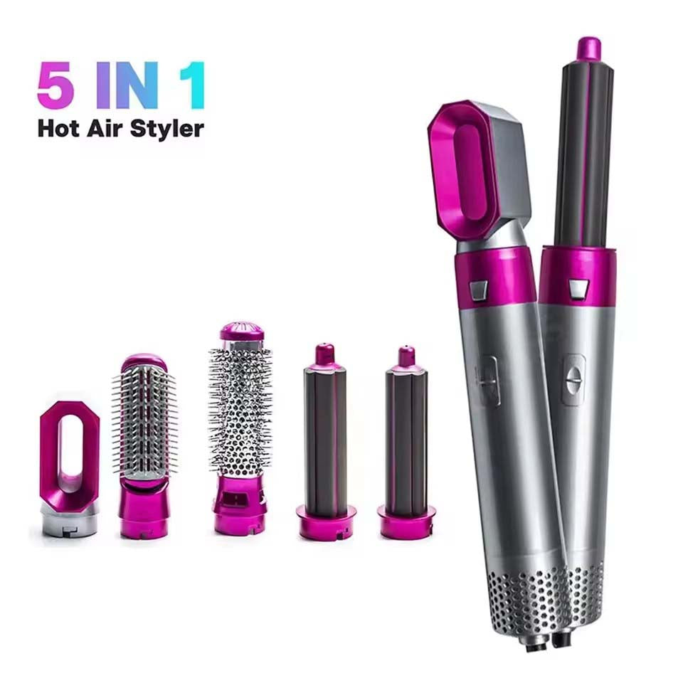 5-in-1 Hair Dryer Hot Air Comb Curler Straightener Styling Tool