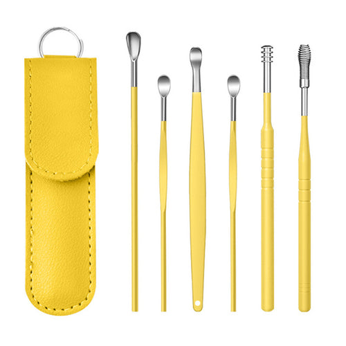 6 Pcs Stainless Steel Ear Wax Remover Cleaning Tool Kit