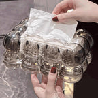 Transparent Bubble Tissue Box Abstract Desktop Tissue Holder Organizer
