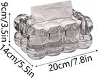 Transparent Bubble Tissue Box Abstract Desktop Tissue Holder Organizer