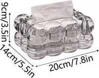 Transparent Bubble Tissue Box Abstract Desktop Tissue Holder Organizer