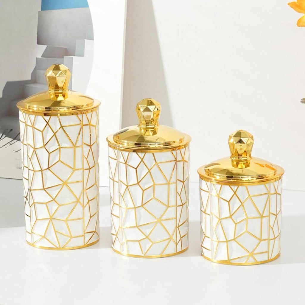 3PCS Decorative Food Storage Jars Kitchen Container Airtight Container Set