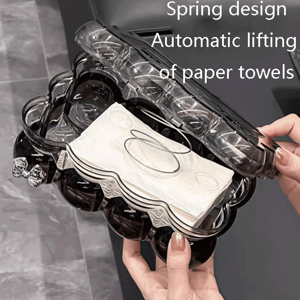 Transparent Bubble Tissue Box Abstract Desktop Tissue Holder Organizer