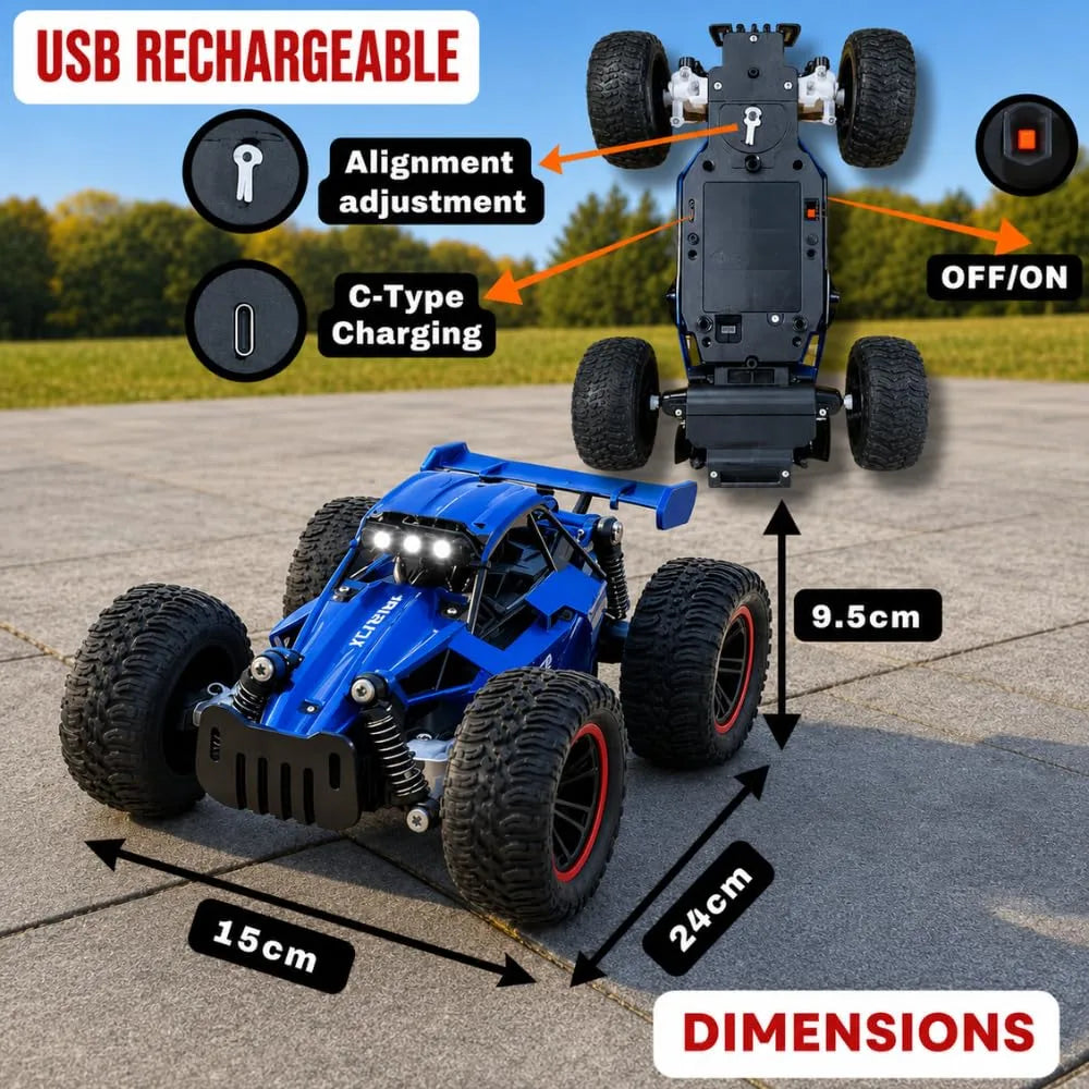 RC Rock Crawler Monster Truck Rechargeable Off Road Car Toy