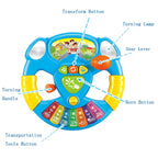 My Baby Steering Wheel Musical Lights Learning Transport Toy Kids