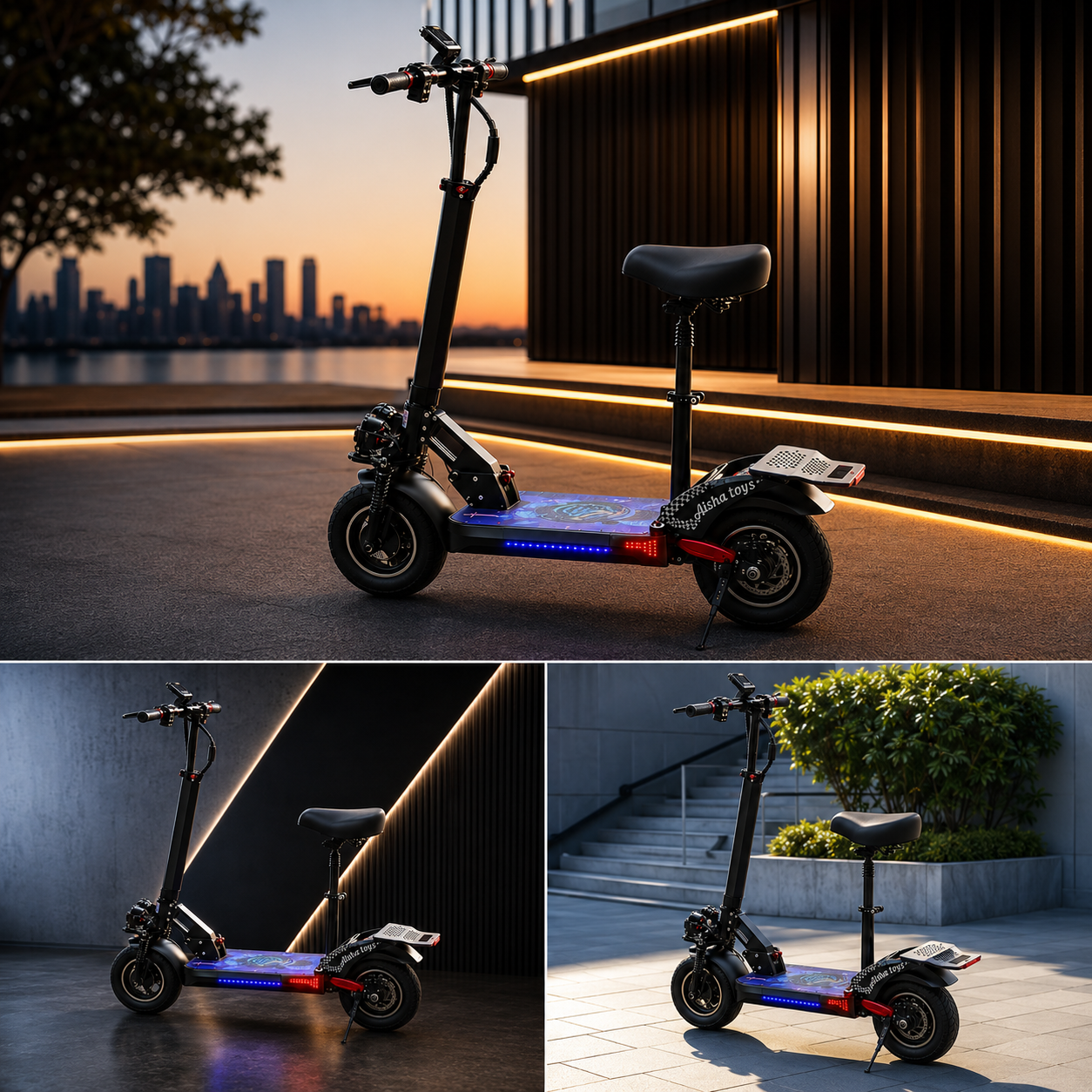 Electric Scooty With Brake Powerful Battery Smart Riding