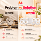 Modern 3D LED Digital Desk Clock With Large Clear Display