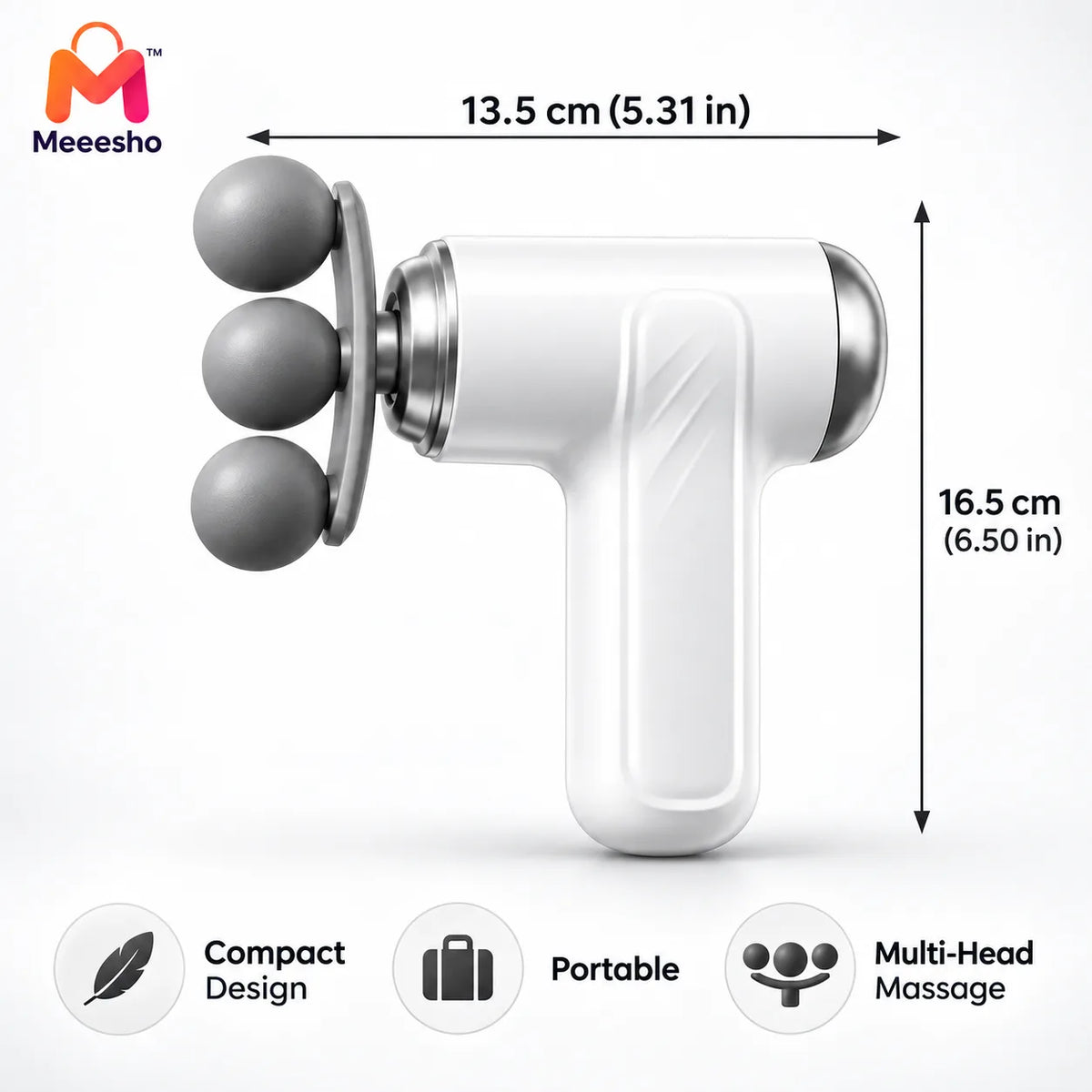 Portable 9-Head Massage Gun with 6 Speed Levels