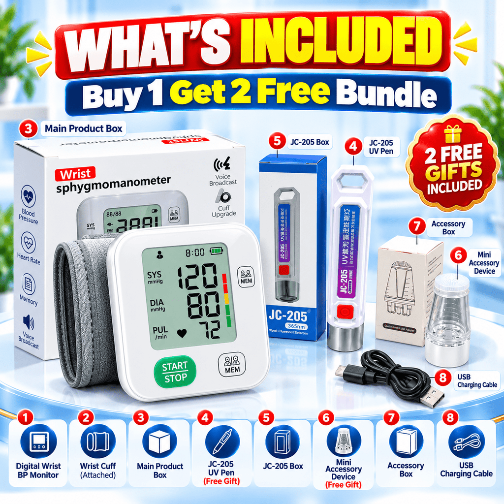 Digital Wrist BP Monitor | Buy 1 Get 2 Free Gifts