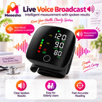 Digital Wrist Blood Pressure Monitor Voice LED USB